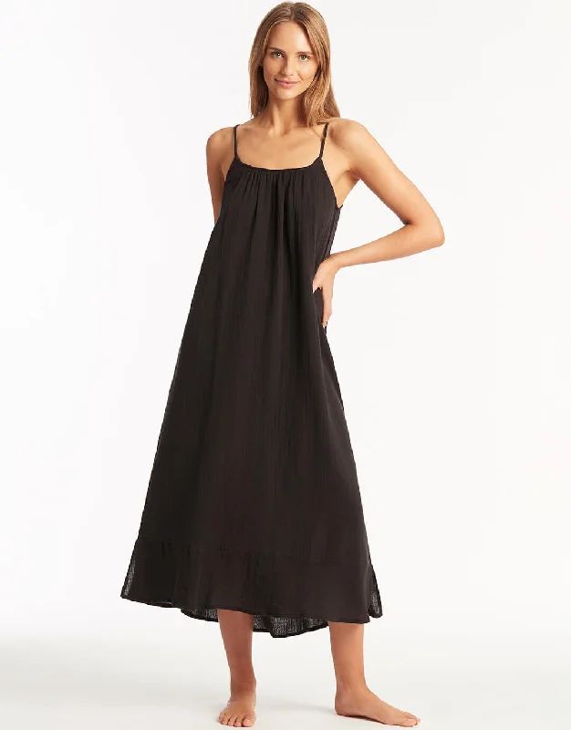 Sunset Sun Dress - Black Tunics Party sparkling