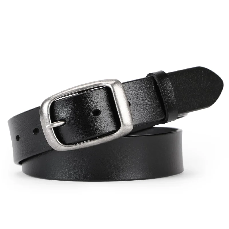 Women Leather Belt for Jeans Pants Ladies Dresses Belt Alloy Metal Buckle Belt for Women By JASGOOD Tunics Cozy soft