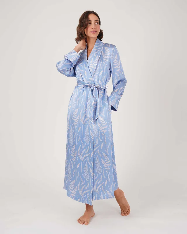 Women's Silk Dressing Gown - St. Ives Cowl Neckline Elegant